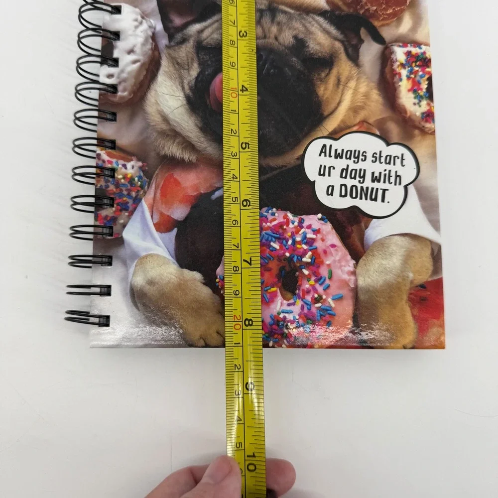 Doug the Pug Spiral Notebook Donut Pug Life Lined Journal Inkology‎ 500158 8x6